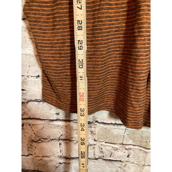 PrAna Romper Womens Large Rust Brown Striped Hemp & Organic Cotton Lightweight - Picture 12 of 15